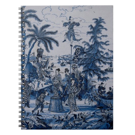 Repro Chinoiserie Delft Blue en White Tegel Notitieboek (Voorkant)