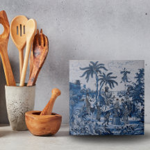 Repro Chinoiserie Delft Blue en White Tegel