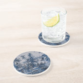 Repro Chinoiserie Delft Blue en White Zandsteen Onderzetter (Zijkant)