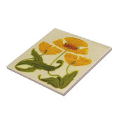 Repro circa 1900 Pilkington Floral Art Nouveau Tegeltje (Zijkant)