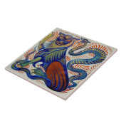 Repro De Morgan Lion en Snake Tour de Force Tegeltje (Zijkant)