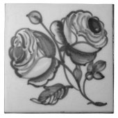 Repro Deftware Floral Bouquet Blue Delft Tile Tegeltje (Voorkant)