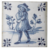 Repro Deftware Man Blue Delft Tegel Tegeltje (Voorkant)