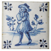 Repro Deftware Man Blue Delft Tegeltje (Voorkant)