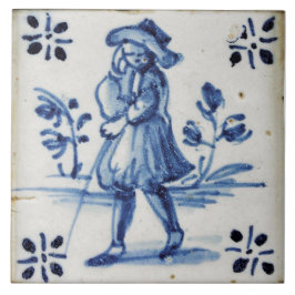 Repro Deftware Man Blue Delft Tegeltje