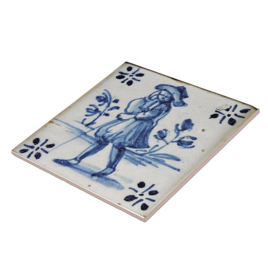 Repro Deftware Man Blue Delft Tegeltje (Zijkant)