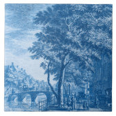 Repro Delft Amsterdam Straatbeeld Tegeltje (Voorkant)