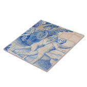 Repro Delft Tile Adam en Eva Expulsion Tegeltje (Zijkant)