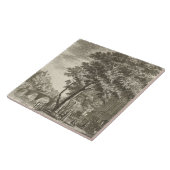 Repro Delft Tile Amsterdam Street Scene Tegeltje (Zijkant)