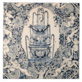 Repro Delft Tile Angels Fountain Picturesque scene Tegeltje (Voorkant)