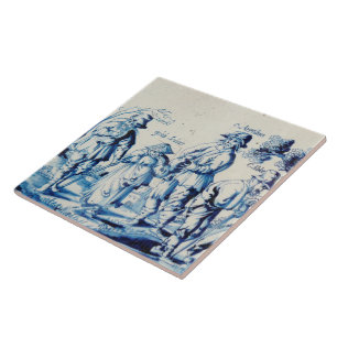 Repro Delft Tile Blue Les Gueux Tegeltje