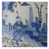 Repro Delft Tile Chinoiserie Tegeltje (Voorkant)