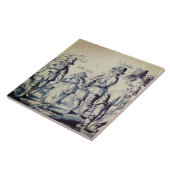 Repro Delft Tile Les Gueux Antiek Tegeltje (Zijkant)