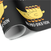 Repro-duck-tion Funny Animal Duck Pun Dark BG Cadeaupapier (Rol Hoek)