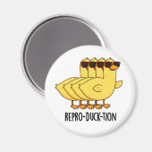 Repro-duck-tion Funny Animal Duck Pun Magneet (Voorkant / Achterkant)