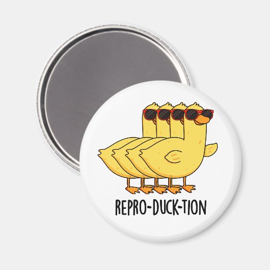 Repro-duck-tion Funny Animal Duck Pun Magneet (Voorkant / Achterkant)