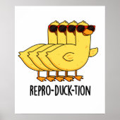 Repro-duck-tion Funny Animal Duck Pun Poster (Voorkant)
