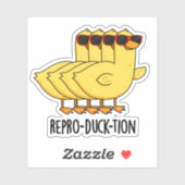 Repro-duck-tion Funny Animal Duck Pun Sticker (Vel)