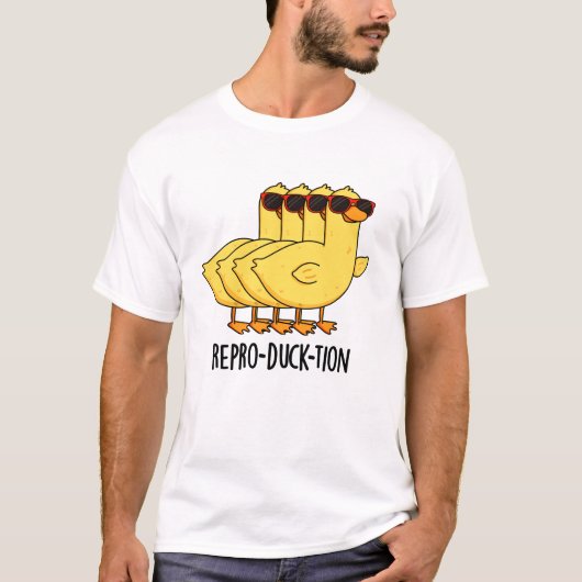 Repro-duck-tion Funny Animal Duck Pun T-shirt (Voorkant)