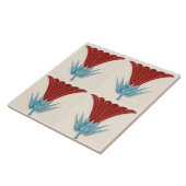 Repro Duitse Art Nouveau Jugendstil Flower Tegel Tegeltje (Zijkant)