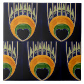 Repro Duitse Art Nouveau Jugendstil Frieze Grens Tegeltje (Voorkant)