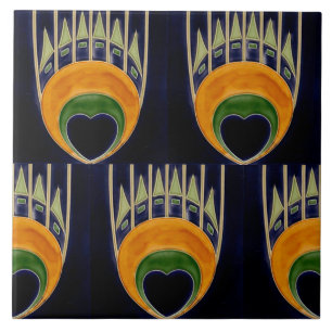 Repro Duitse Art Nouveau Jugendstil Frieze Grens Tegeltje