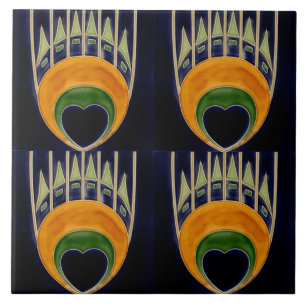 Repro Duitse Art Nouveau Jugendstil Frieze Grens Tegeltje