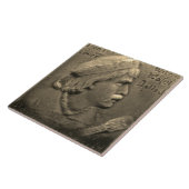 Repro Dutch Faux Relief Grey Face Tegel Tegeltje (Zijkant)
