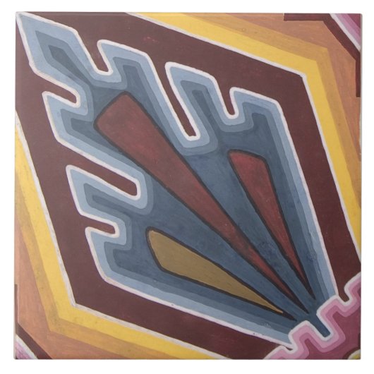 Repro encaustisch geometrisch tegeltje (Voorkant)