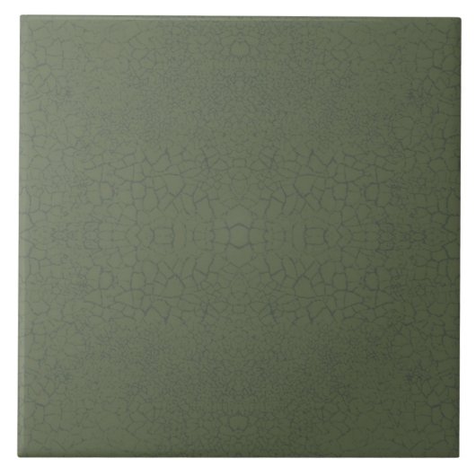 Repro Faux Crackle Glaze Green Tile Tegeltje (Voorkant)