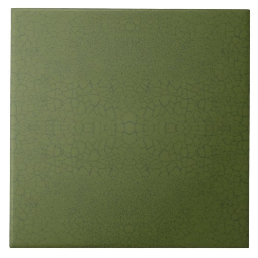 Repro Faux Crackle Glaze Green Tile Tegeltje (Voorkant)