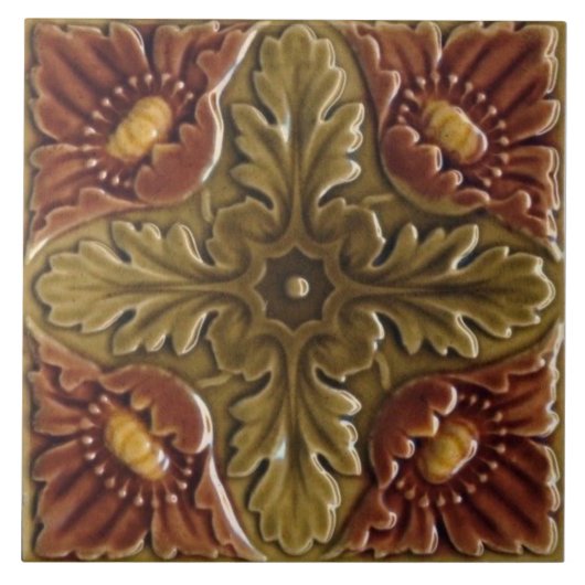 Repro Faux Relief T.R.Boote Majolica Tegeltje (Voorkant)