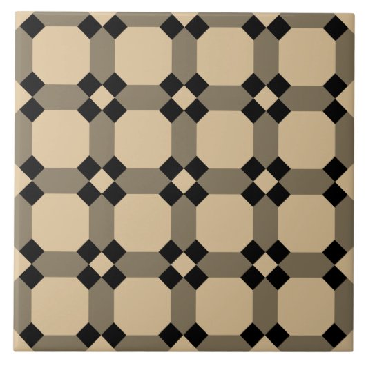 Repro Geometric Azulejos Mosaic Cream Tegel Tegeltje (Voorkant)