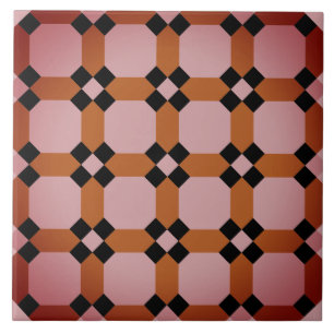 Repro Geometric Azulejos Mosaic Pink Tegel Tegeltje