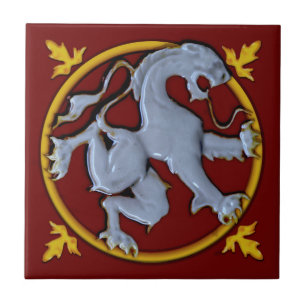 Repro Gothic Rampant Lion (gezichten rechts) 1 van Tegeltje