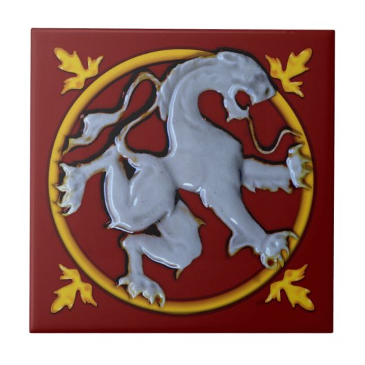 Repro Gothic Rampant Lion (gezichten rechts) 1 van Tegeltje (Voorkant)
