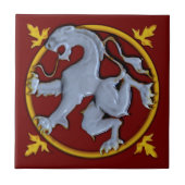 Repro Gothic Rampant Lion Tile (Facea links) 1 van Tegeltje (Voorkant)