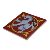 Repro Gothic Rampant Lion Tile (Facea links) 1 van Tegeltje (Zijkant)