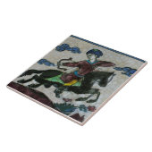 Repro Handschilderd Antiek Perzisch Horseman Tegeltje (Zijkant)
