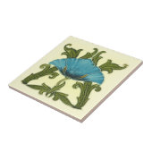 Repro Minton Art Nouveau Ceramic Blue Floral Tile Tegeltje (Zijkant)