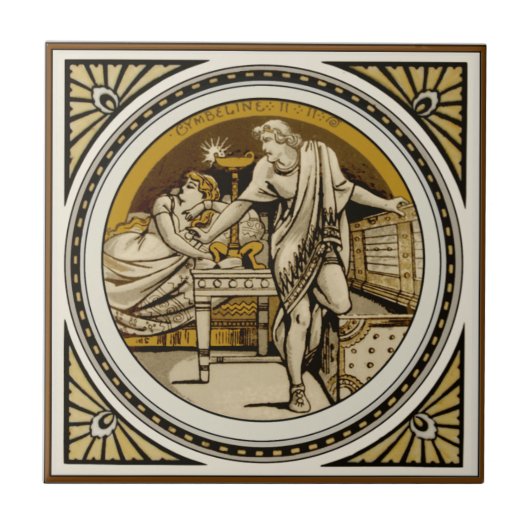 Repro Minton Shakespeare Cymbeline Afbeelding Tile Tegeltje (Voorkant)