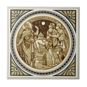 Repro Minton Shakespeare Series Hamlet Tile Tegeltje