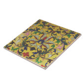 Repro  Minton Yellow Floral English Tile Tegeltje (Zijkant)
