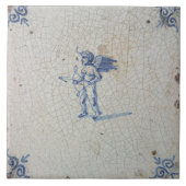 Repro  Nederlands Blauw en Wit Delft tegels Tegeltje (Voorkant)