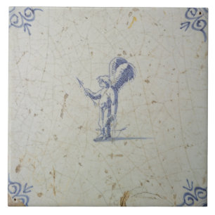 Repro  Nederlands Blauw en Wit Delft tegels Tegeltje