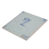 Repro  Nederlands Blauw en Wit Delft tegels Tegeltje (Zijkant)