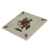 Repro  Nederlands Bruin Unieke Delftse tegels Tegeltje (Zijkant)