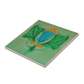 Repro Pilkington Art Nouveau Floral Tegeltje (Zijkant)