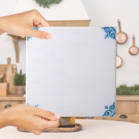 Repro Plain Blue Delft Tegel om aan te passen Tegeltje
