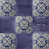 Repro Portugese Blue Geometric Azulejos Floral Tegeltje